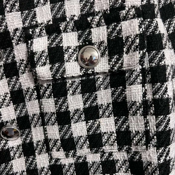 Rachel Zoe Plaid Cropped Blazer Women's Size L Academia Preppy. NWT - Picture 5 of 9